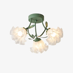 Lampe de plafond à motif floral de lys