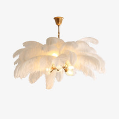 Ostrich Feather Chandelier
