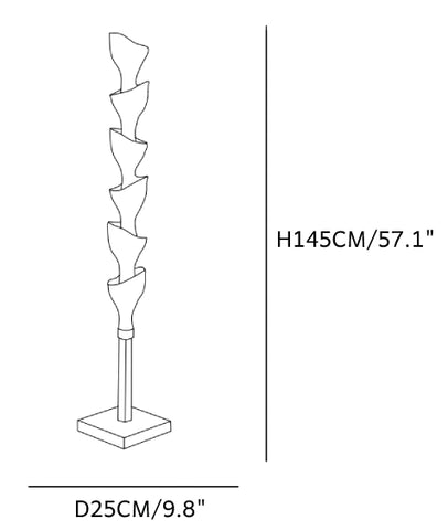 Pod Flower Vloerlamp CAD D25*H145CM