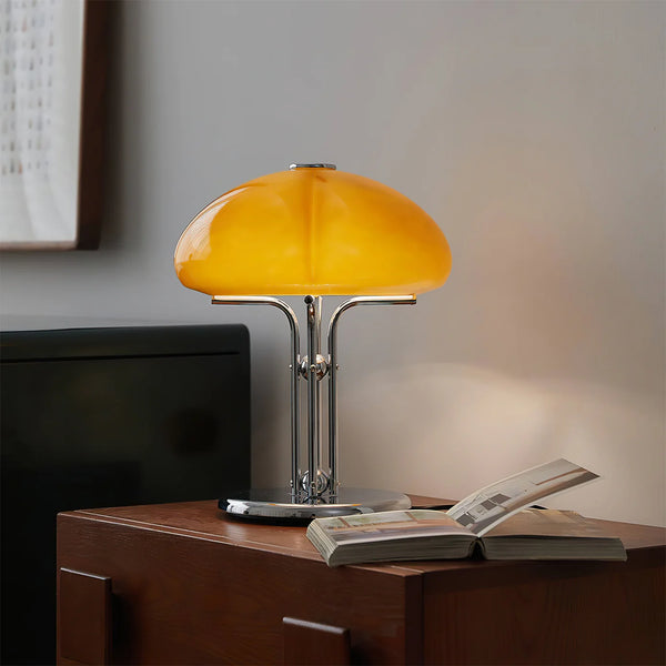 Quadrifoglio Mushroom Table Lamp in bedroom