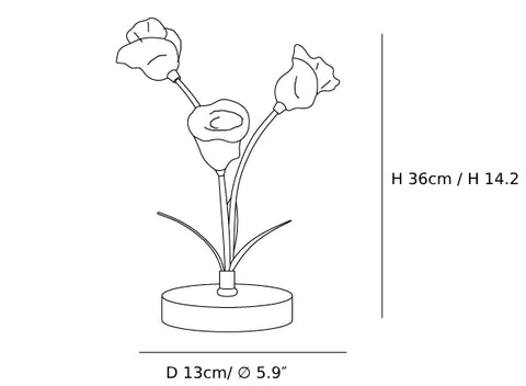 Tulip Table Lamp CAD 3H