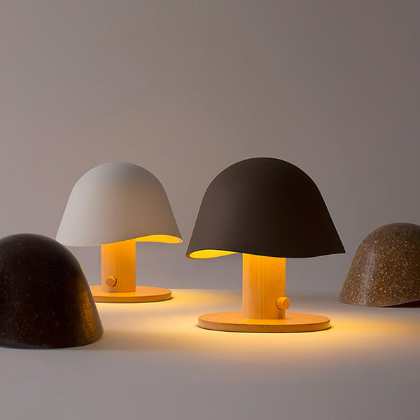 Lampe de table maison champignon