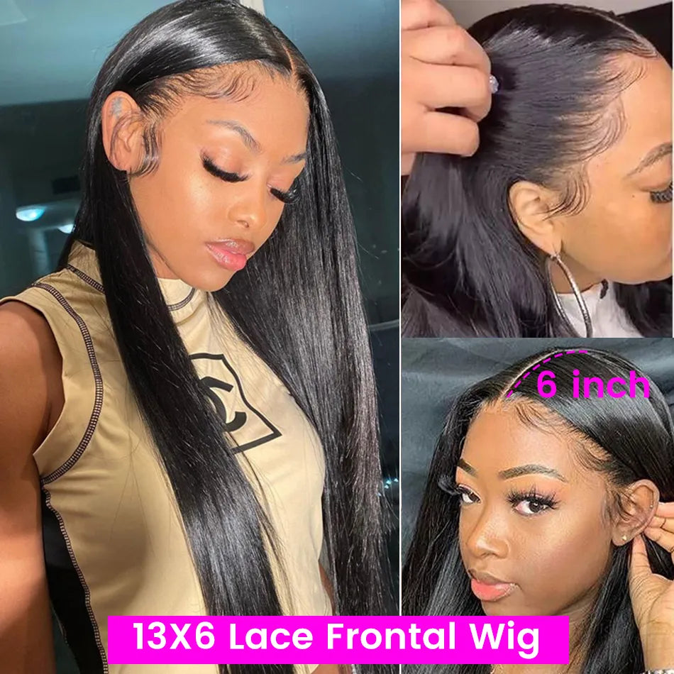 HD Straight with Lace Front Human Hair Wigs Straight