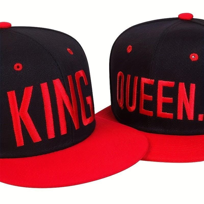 2pcs Couple KING QUEEN Letter Fashion Baseball Cap For Men Women