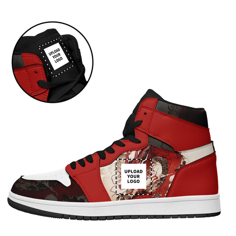 个性定制打印中国龙图案高帮运动鞋红色黑鞋带AJ1H-24025005_8