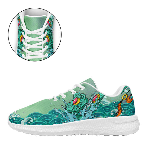 柔性定制个性化打印设计跑鞋时尚中国莆田妈祖特色主题运动鞋绿色BLD2-23023010-7