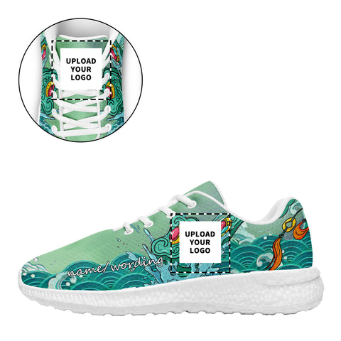 柔性定制个性化打印设计跑鞋时尚中国莆田妈祖特色主题运动鞋绿色BLD2-23023010 定制logo品牌名