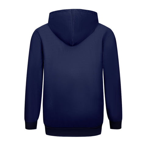 柔性定制打印Logo品牌名中国莆田特色妈祖文化主题男女同款连帽衫外套黑蓝色YW045-2306014-2