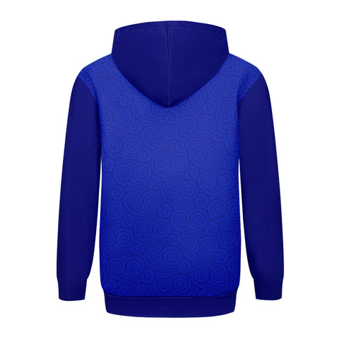 柔性定制打印Logo中国莆田特色妈祖文化主题男女同款连帽衫外套蓝色YW045-2306020-2