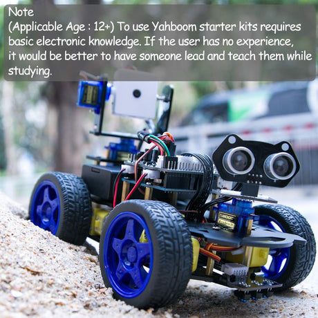 Yahboom UNO R3 DIY Smart Robot Car Kit with Camera STEM Education with Tutorial CD for Kids Teens Adults Remote Control Car