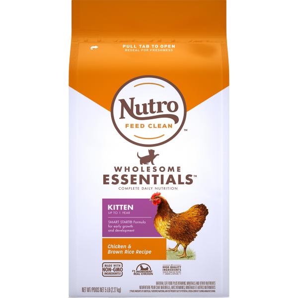 Nutro Cat 1 year old and younger original chicken and brown rice dry food, chicken and brown rice, 2.27kg, 1 piece