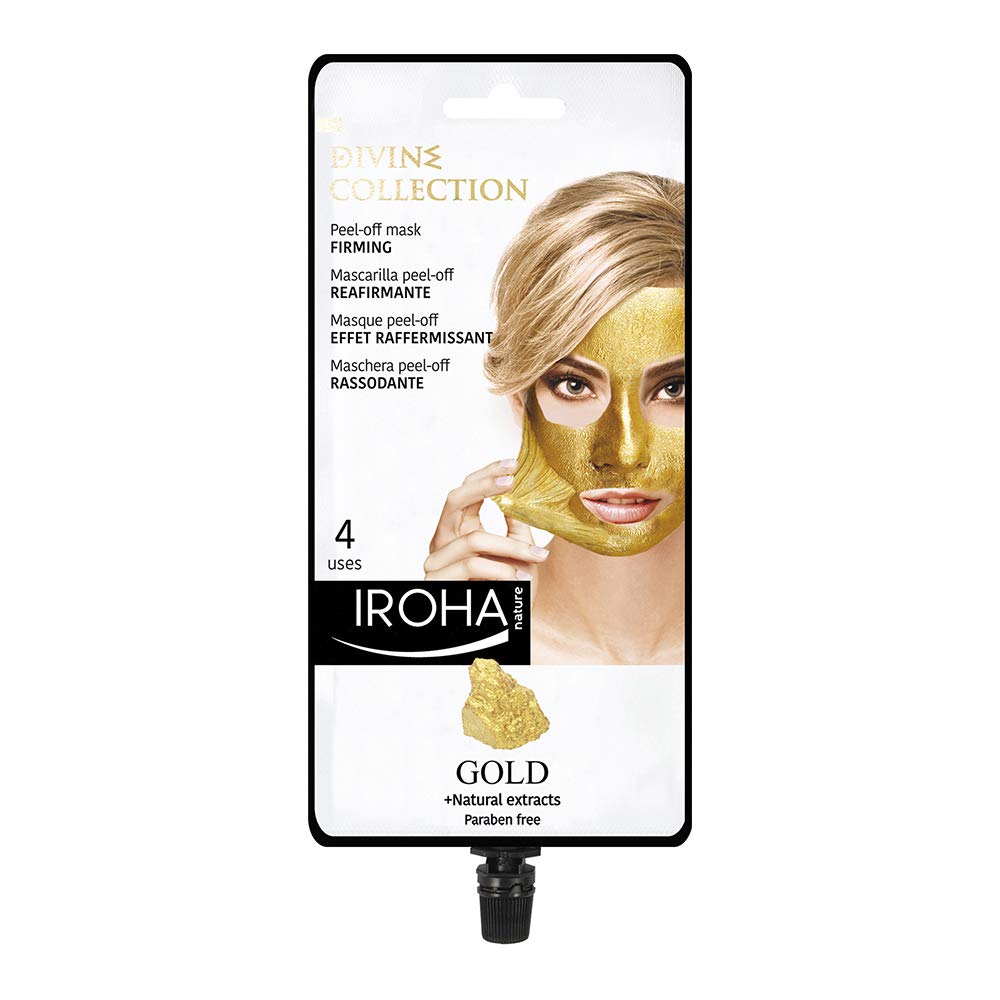 Iroha Divine Collection Firming Peel-Off Crememaske mit 24 K Gold und Naturextrakten, 25 ml