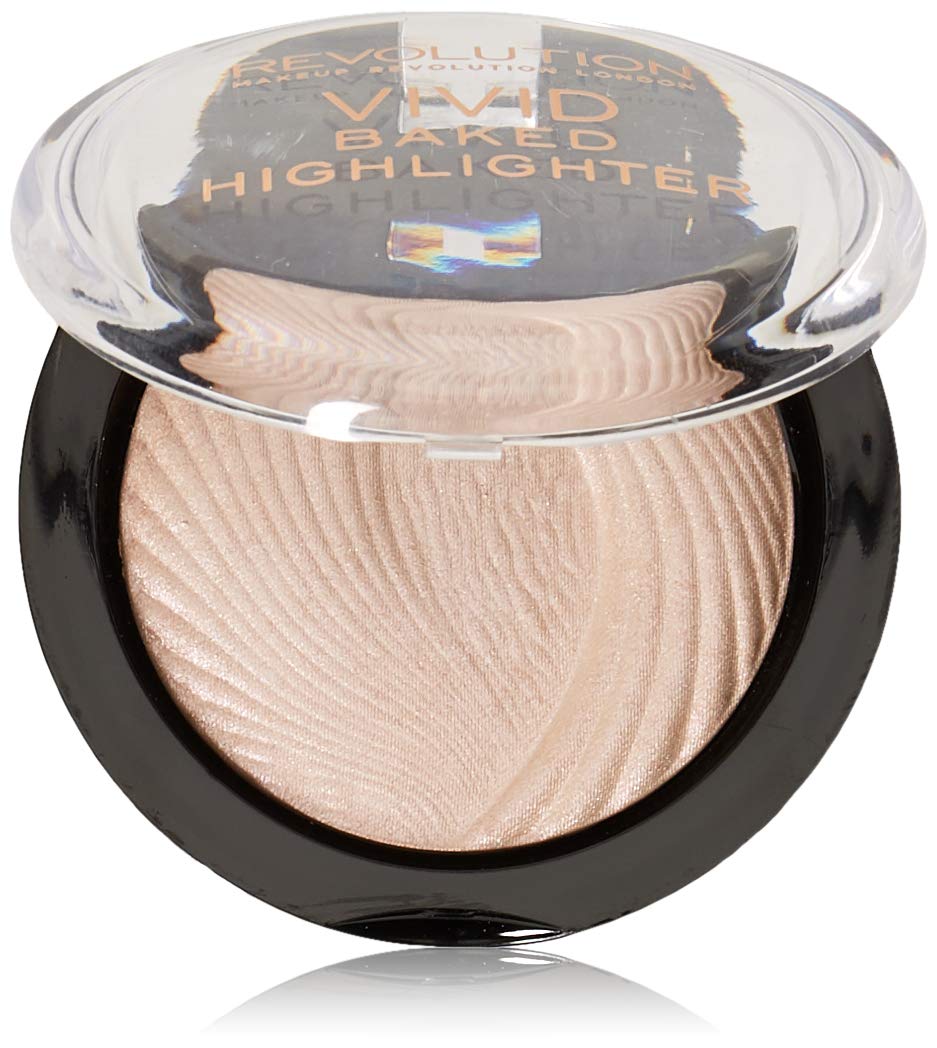 MAKEUP REVOLUTION Vivid Baked Highlighter,Rosa(Peach Lights),7.5g