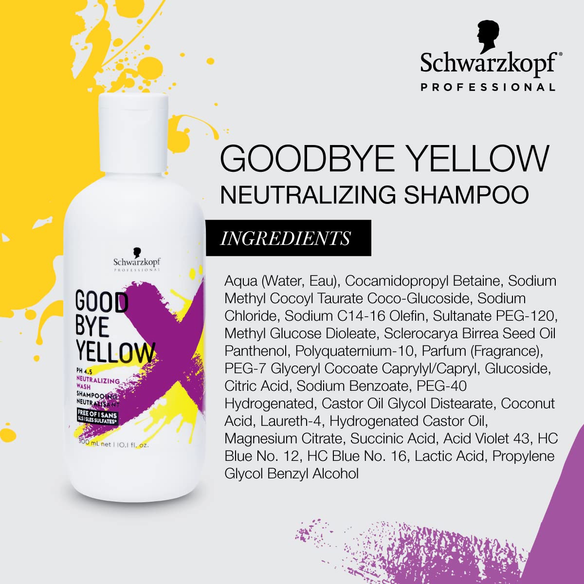 Schwarzkopf Professional Goodbye Yellow Neutralising Shampoo, 300 ml Zeder