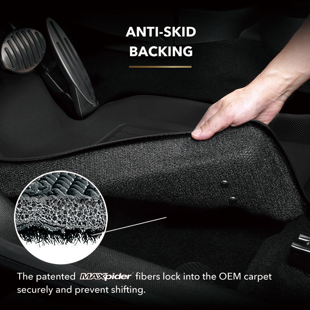 3D MAXpider Custom Fit KAGU Floor Mat (BLACK) for MERCEDES-BENZ METRIS 7/8 SEATER (W447) 2015-2023 - Front Row