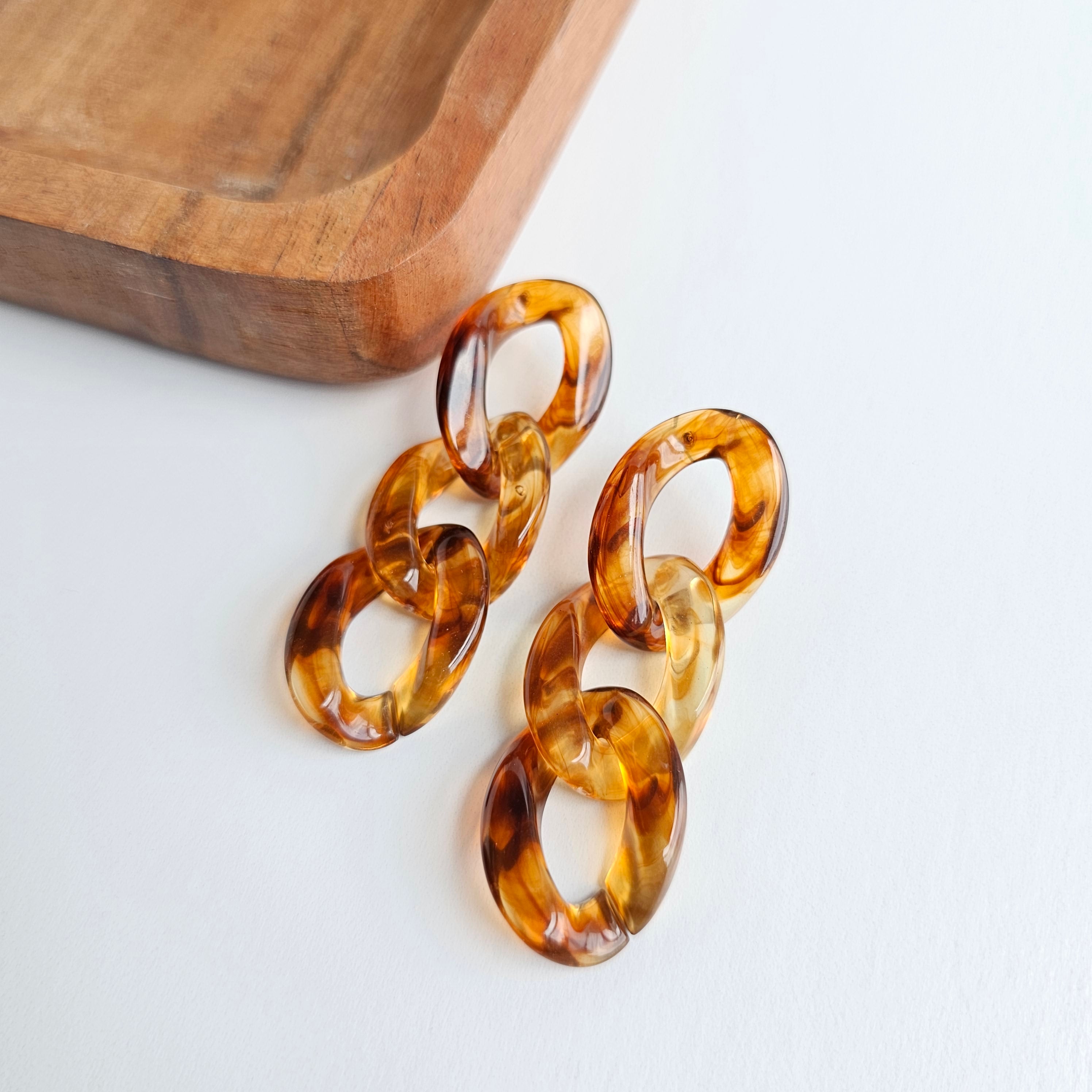 Brooklyn Earrings - Amber by Spiffy & Splendid