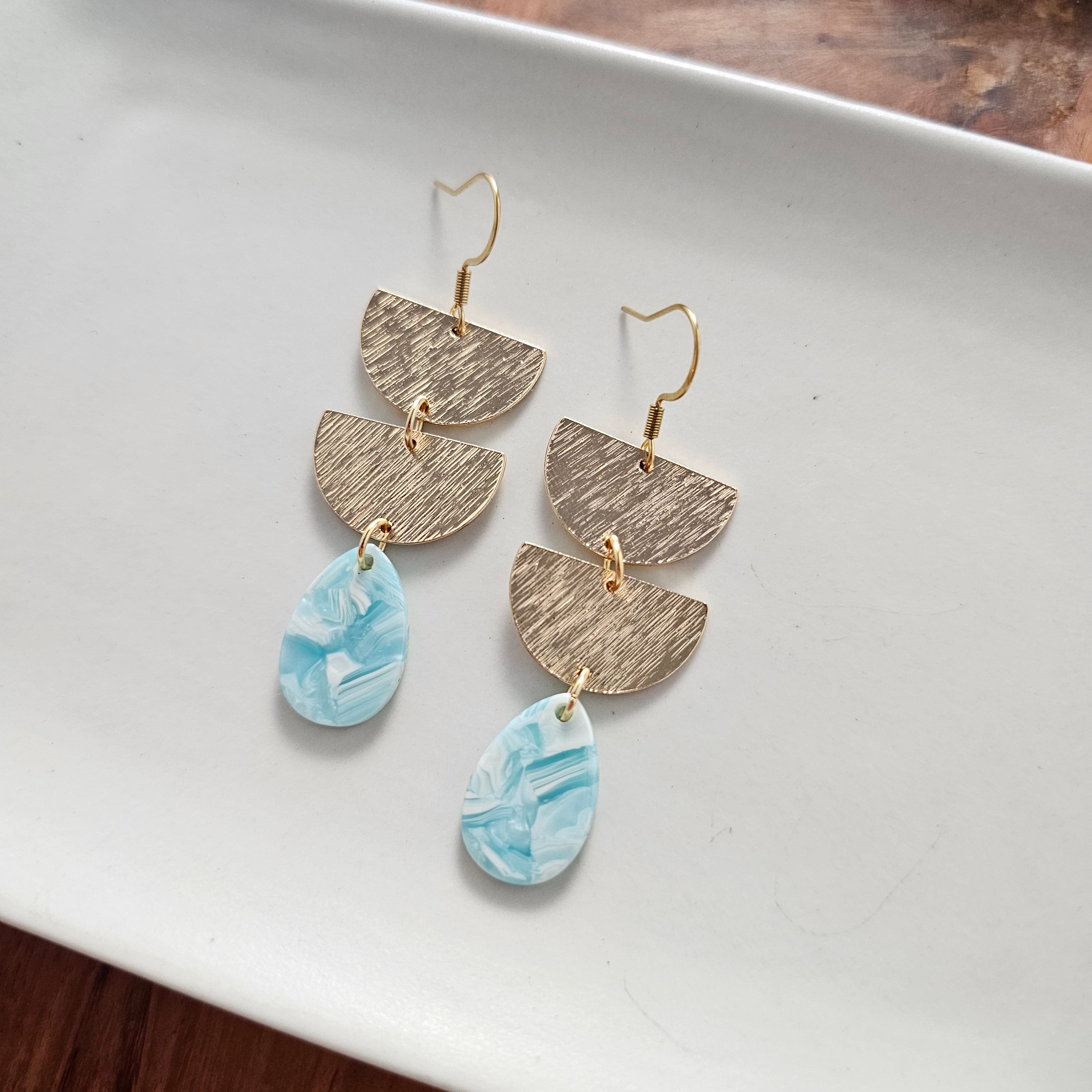 Aria Earrings - Aquamarine by Spiffy & Splendid