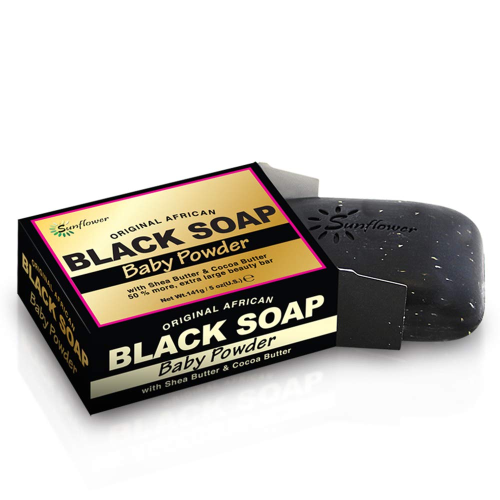 Sunflower African Black Soap Set - Includes Six (6) Luxury Scented Soaps by difeel - find your natural beauty