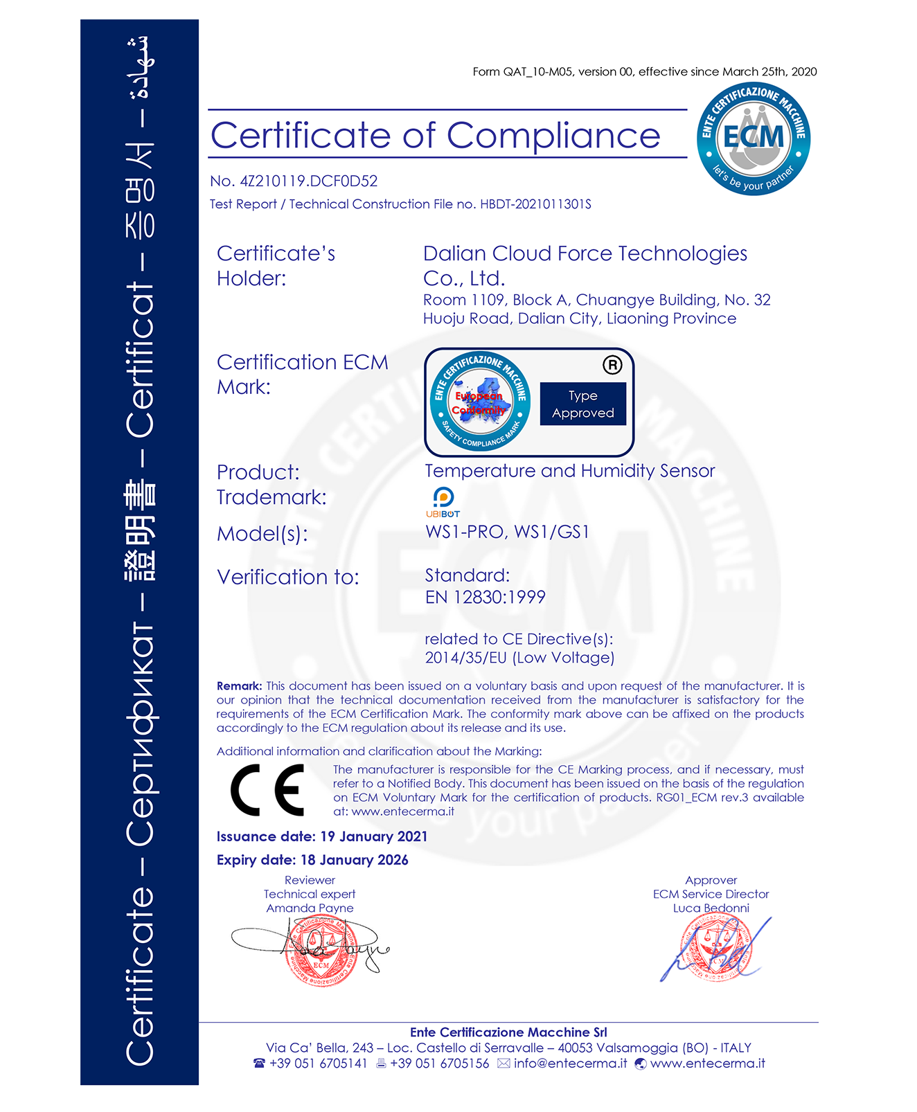 Giấy chứng nhận tuân thủ