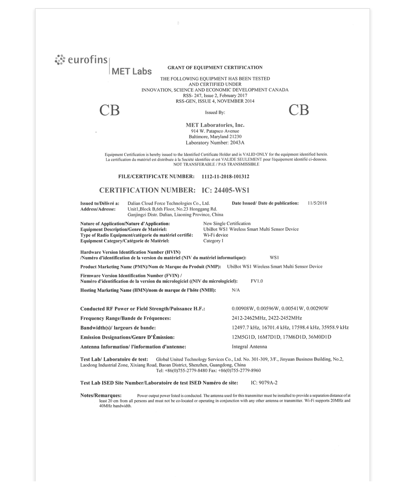 Cấp giấy chứng nhận thiết bị IC