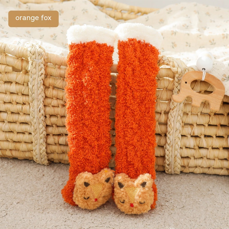 Baby Socks Coral Velvet Thickened To Keep Warm