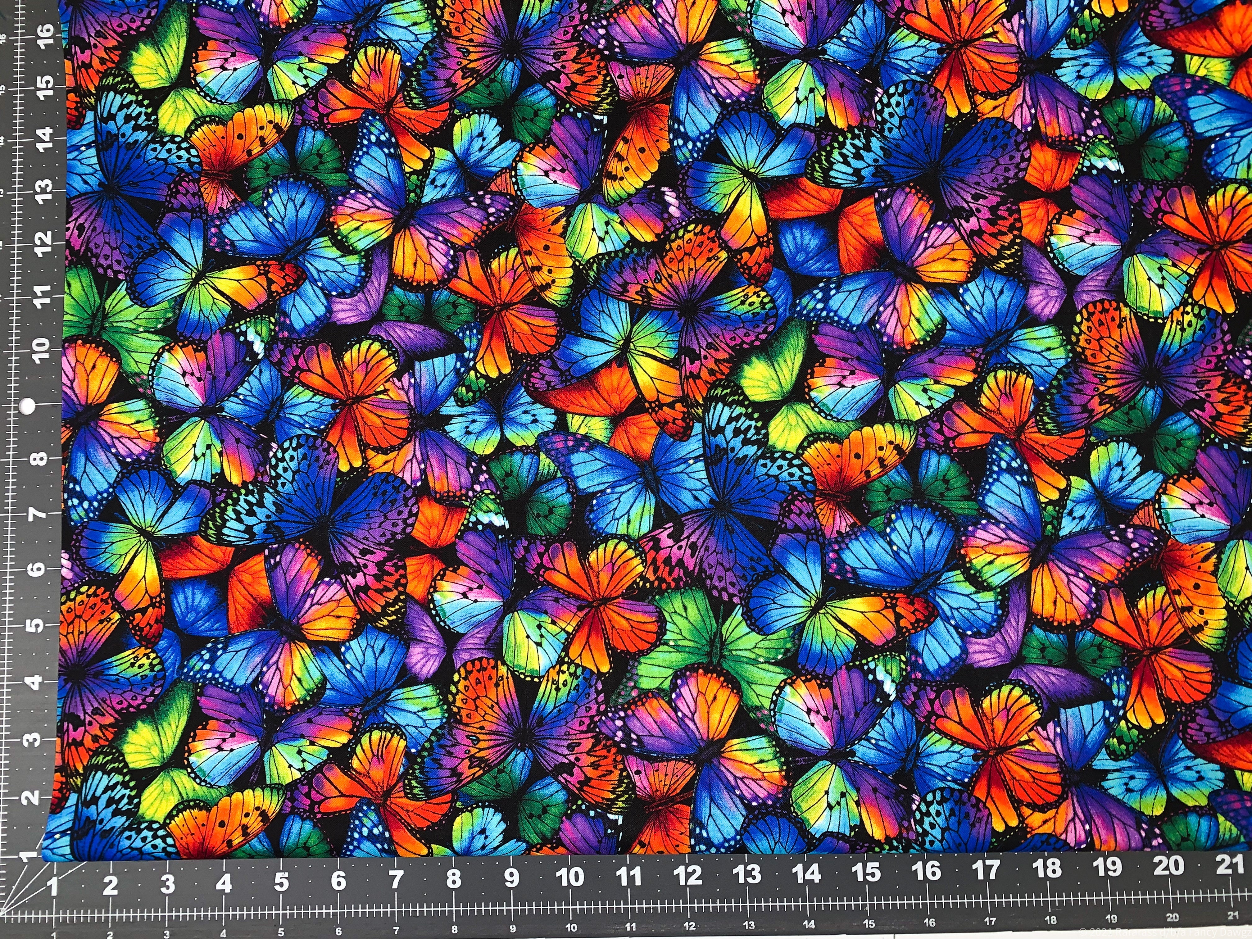 Magic Butterfly fabric C8531 Butterflies cotton fabric