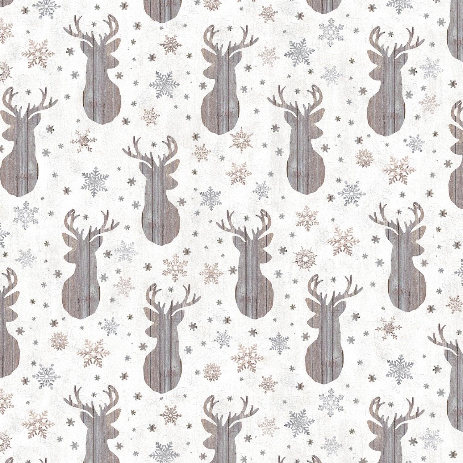 Deer fabric C7475 cream snowflake fabric