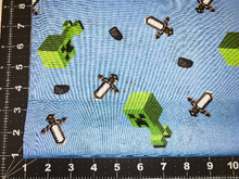 Minecraft cotton fabric Creeper fabric