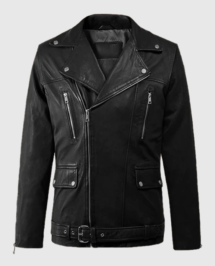 Dauntless Black Biker Leather Jacket