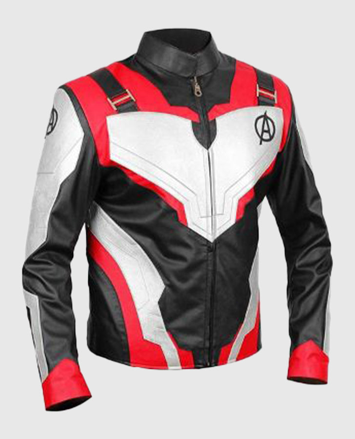 Avengers Endgame Quantum Realm Leather Jacket Red
