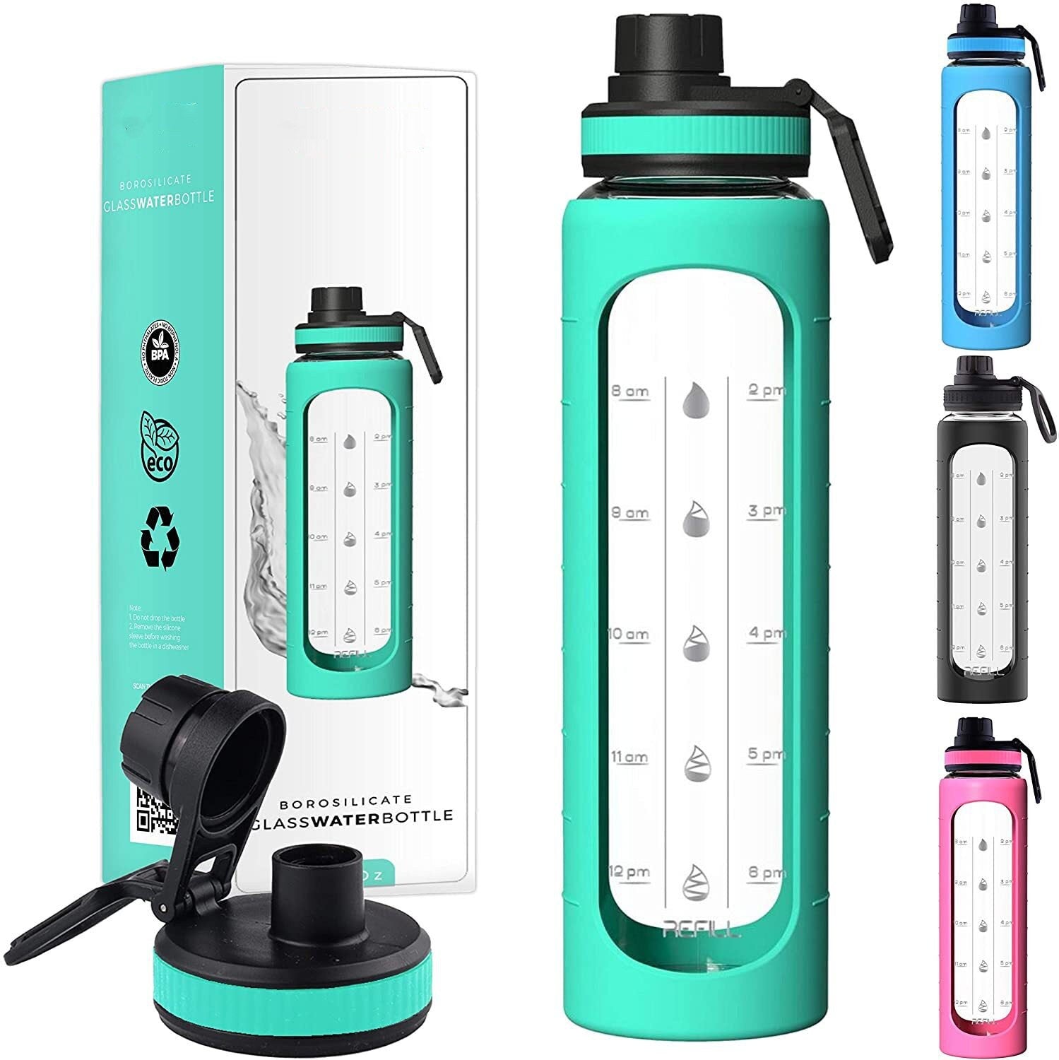 Fashionable Sports Water Bottle With Large Capacity Cleaning Brush