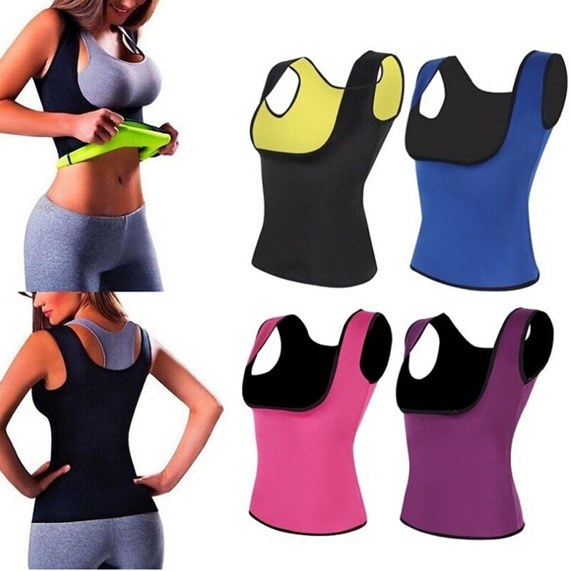 Womens Waist Trainer Weight Loss Vest Body Shaper for Stomach Control Tank Top with Straps Sweat Vest