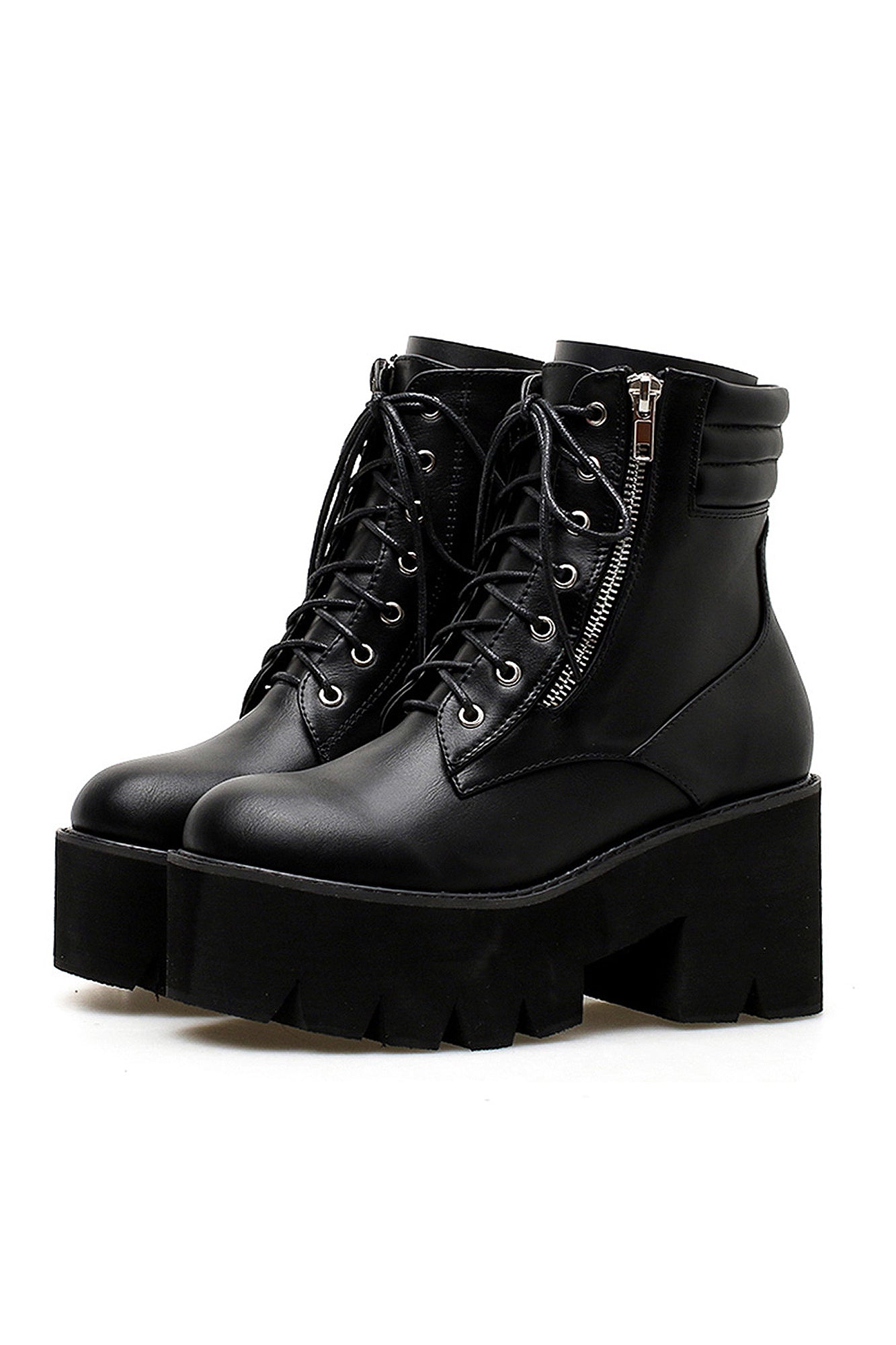 Black Blaze Platform Ankle Boots