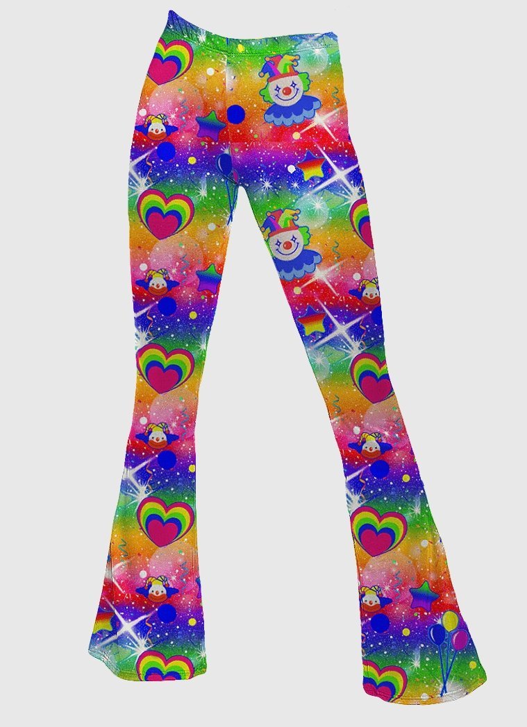 Plus Size Clown Party Flare Bottoms