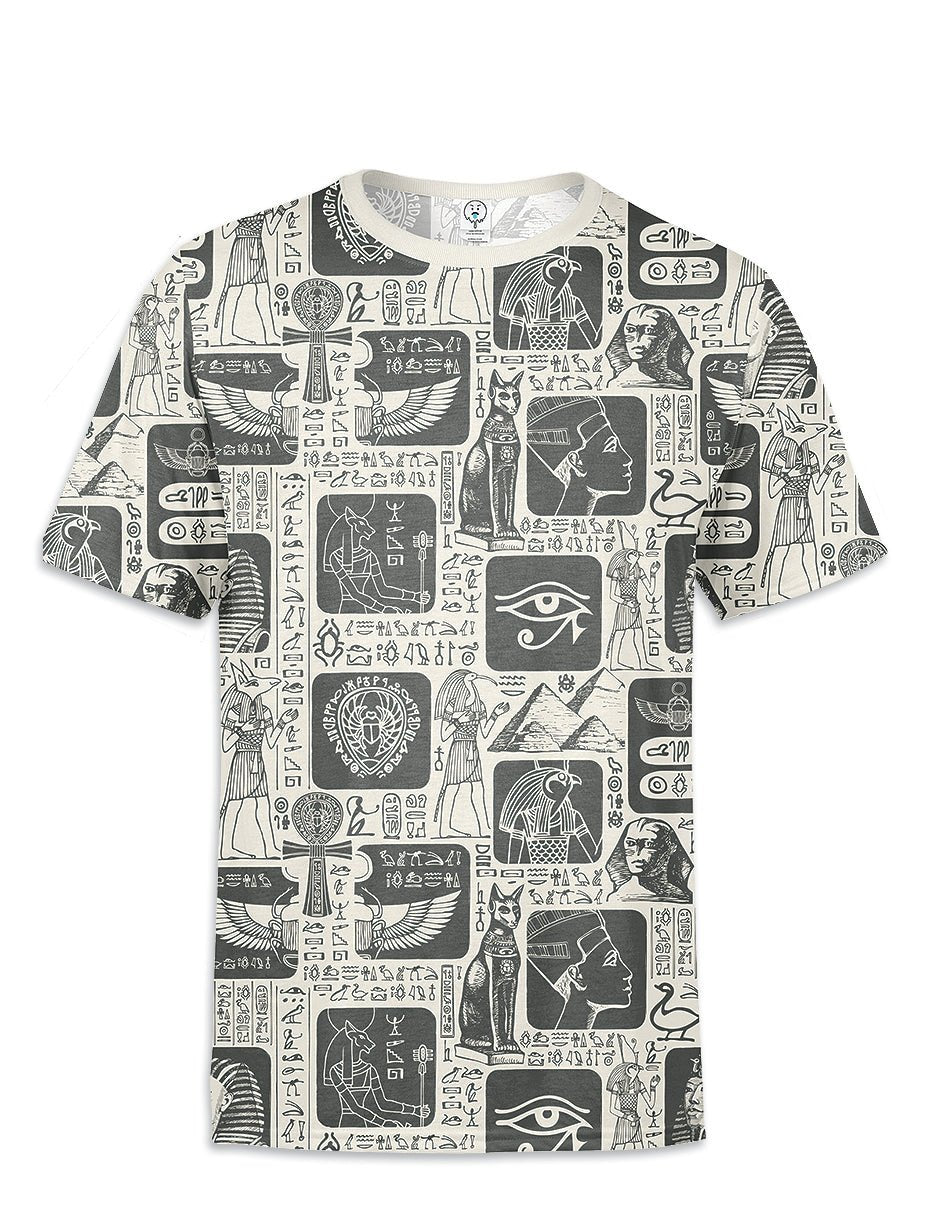 Egypt Hieroglyphics All Over Printed T-Shirt