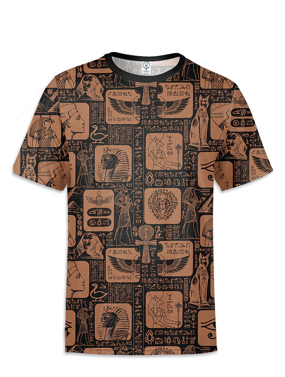 Egypt Hieroglyphics All Over Printed T-Shirt