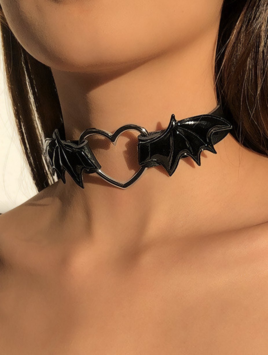 Gothic Midnight Bat Alt Choker Necklace