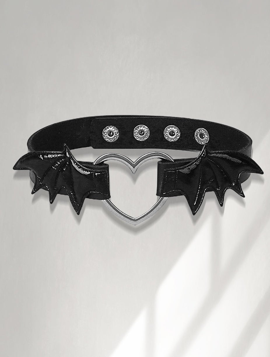 Gothic Midnight Bat Alt Choker Necklace