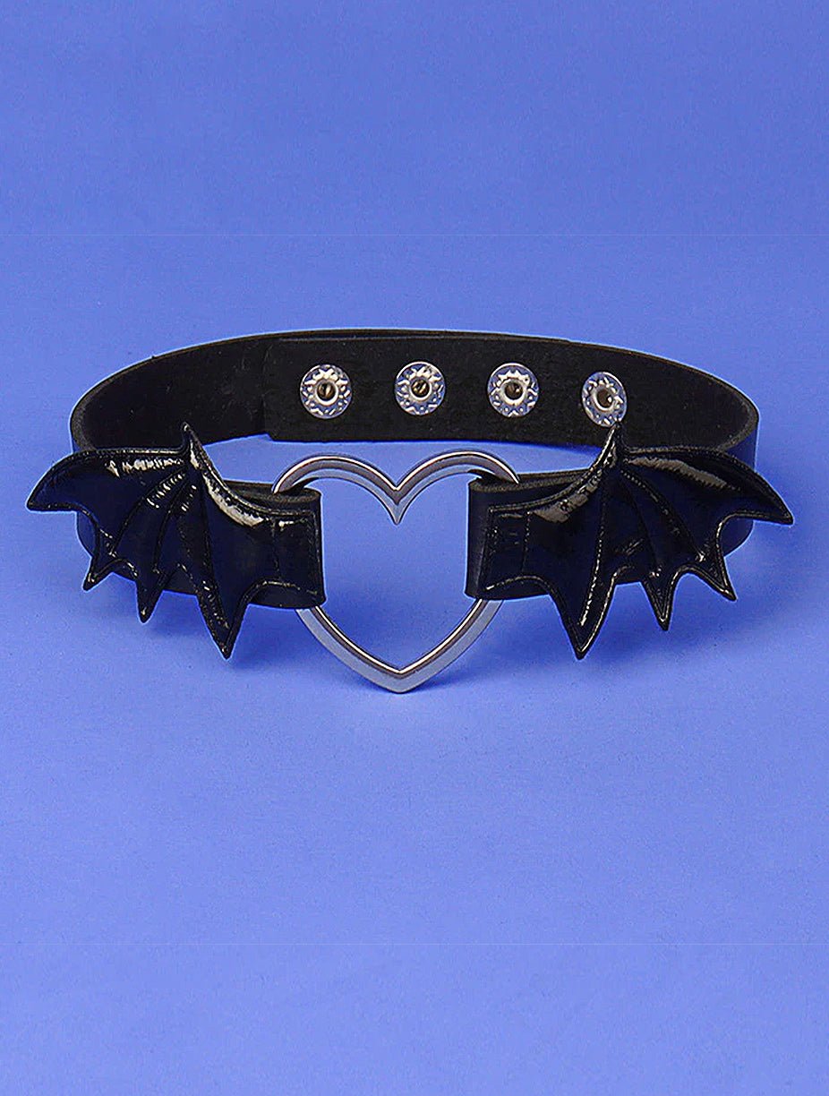 Gothic Midnight Bat Alt Choker Necklace