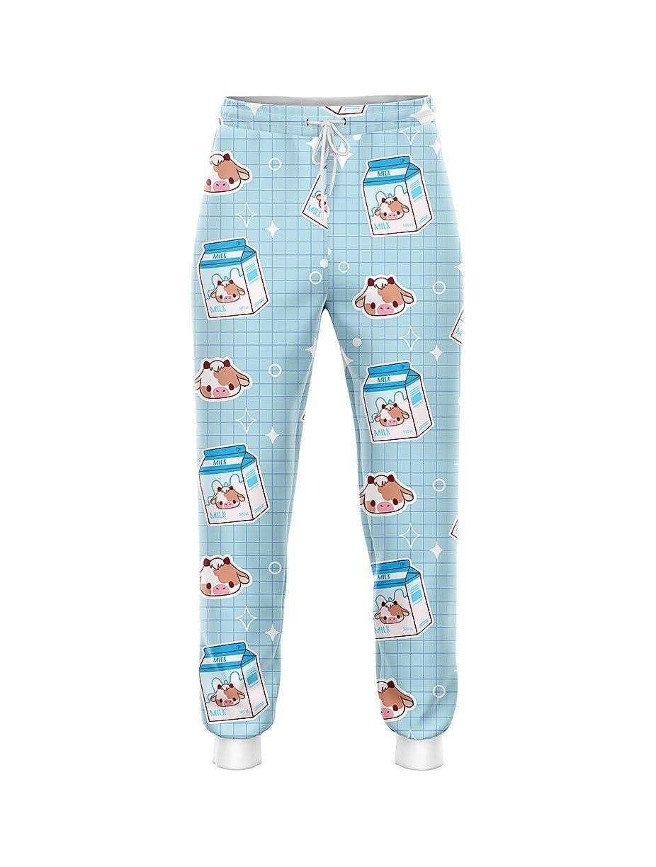 Kawaii Cow Milk Joggers