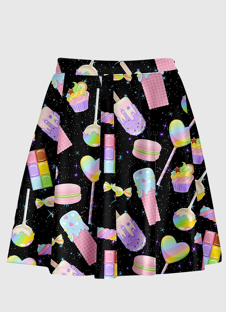 Sugar Galaxy Black Flare Skirt