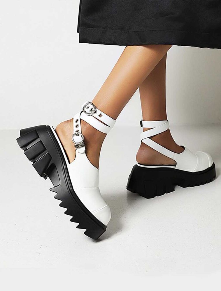 Womens Cyber Fashion Wedge Platform Shoes