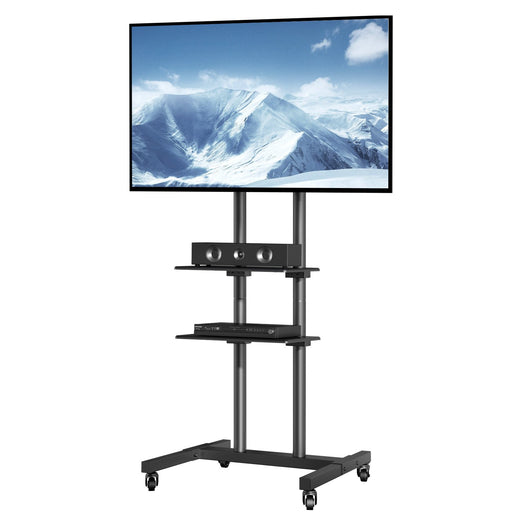 2. Mobile TV Floor Stand 32"-70" Adjustable Height