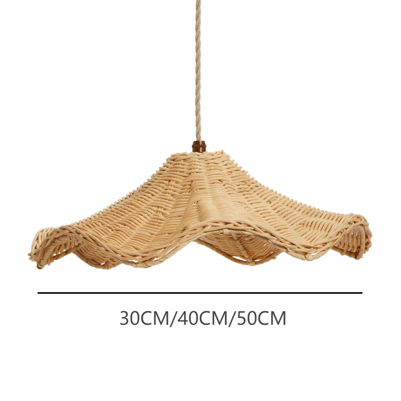 Wabi-Sabi Handmade Wicker Rattan Pendant Light