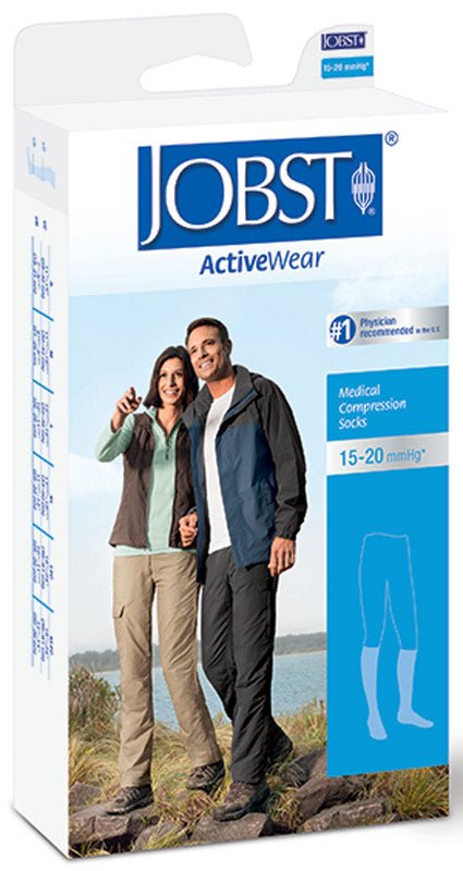 EA/1 - JOBST ActiveWear Knee-High Moderate Compression Socks Large, Black