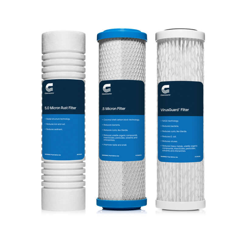 Clearsource Ultra RV Water Filter System Replacement Filters - 3 packs