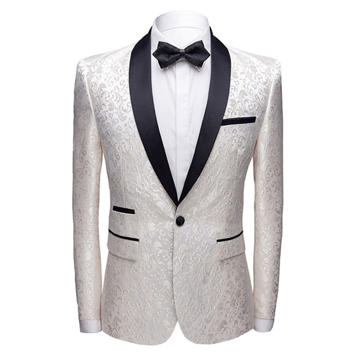 Men Blazer Luxury Printing Single Button Wedding Party Date Streetwear Fashion Autumn Business Casual Jacket