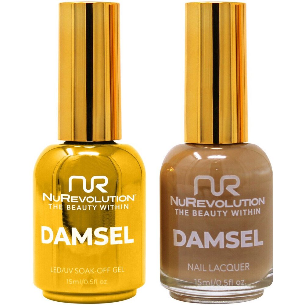 NuRevolution Noble Duo - LED/UV Soak Off Gel Polish 0.5 oz. + Nail Lacquer 0.5 oz. - #NGP47 Ginger Bread
