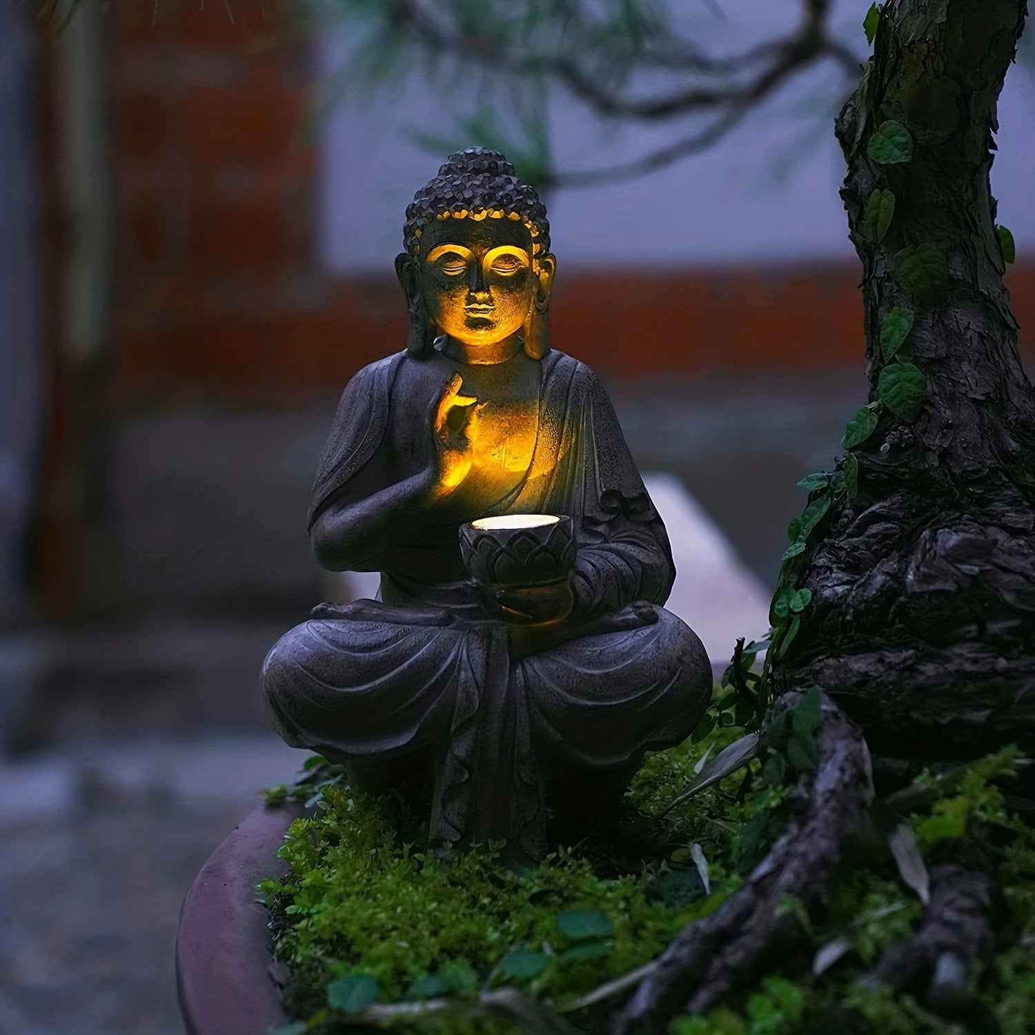 Zen Garden Solar Powered Buddha Statue