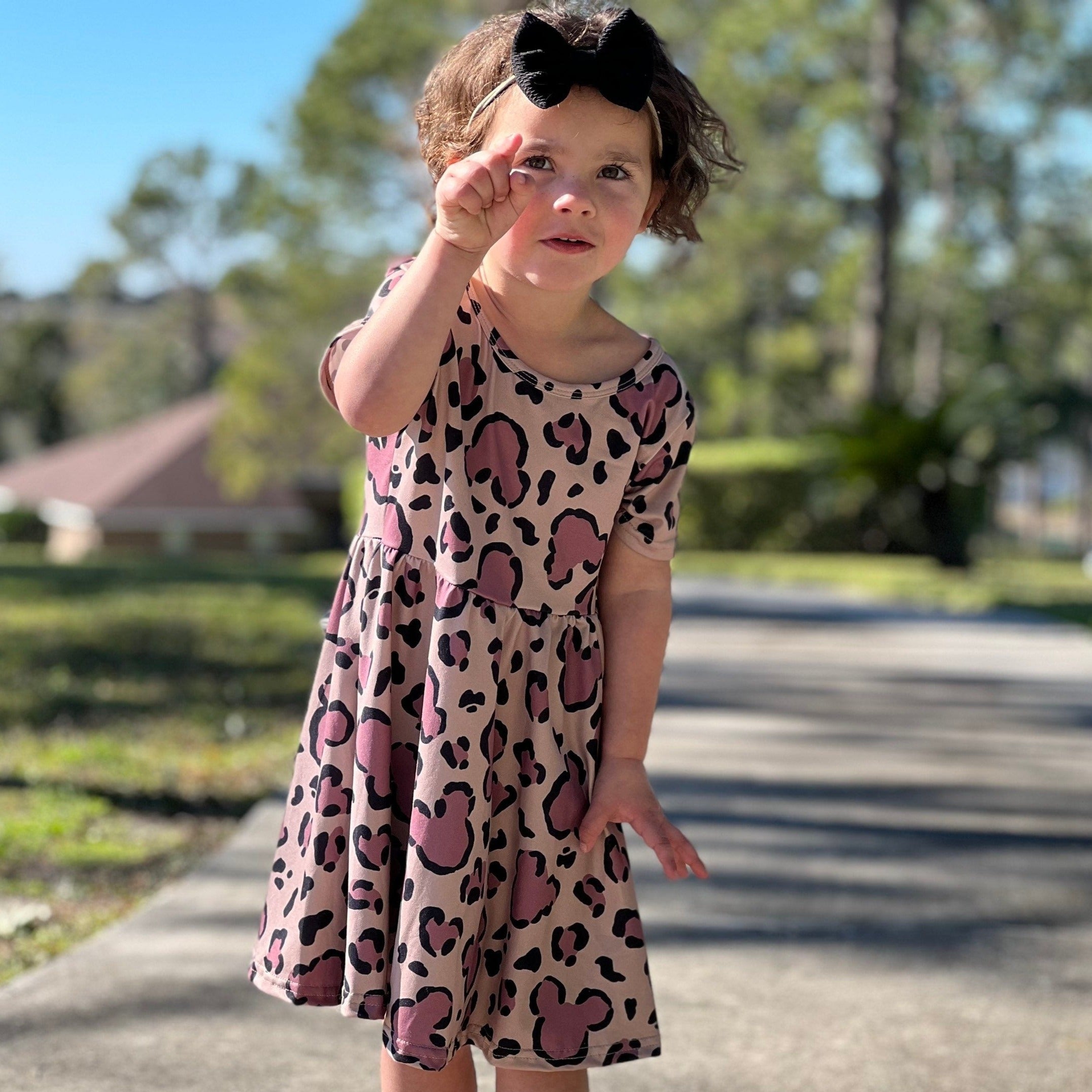 Leopard / cheetah mouse animal print dress